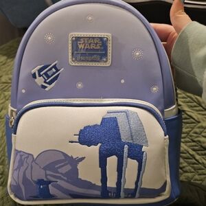 Loungefly Star Wars Lavender, White & Blue AT-AT Mini Backpack